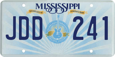 MS license plate JDD241