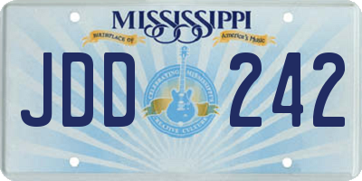 MS license plate JDD242