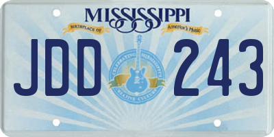 MS license plate JDD243