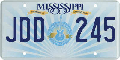 MS license plate JDD245