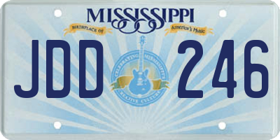 MS license plate JDD246