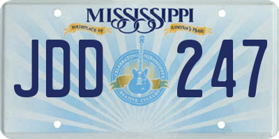MS license plate JDD247