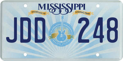 MS license plate JDD248