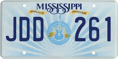 MS license plate JDD261
