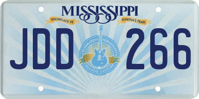 MS license plate JDD266