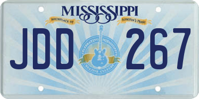 MS license plate JDD267