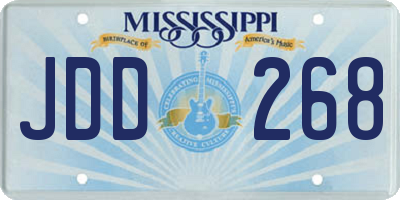 MS license plate JDD268