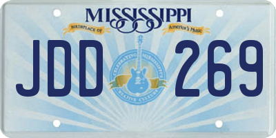 MS license plate JDD269