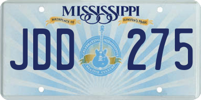MS license plate JDD275