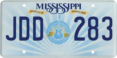 MS license plate JDD283