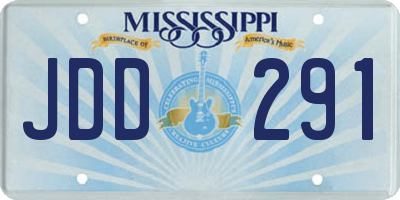 MS license plate JDD291