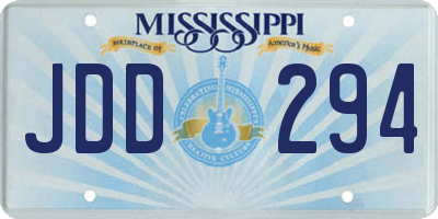 MS license plate JDD294