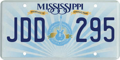 MS license plate JDD295