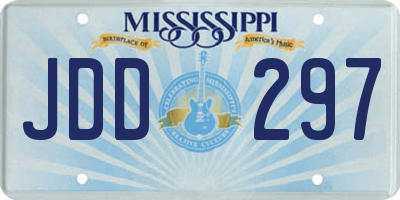 MS license plate JDD297
