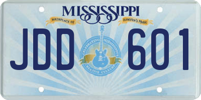 MS license plate JDD601