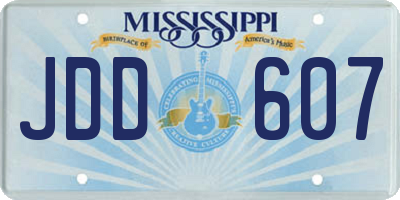 MS license plate JDD607