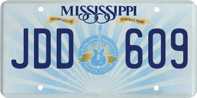 MS license plate JDD609