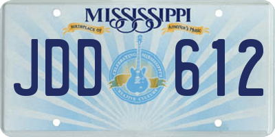 MS license plate JDD612