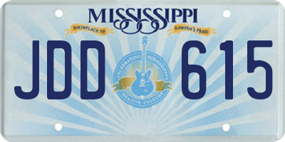 MS license plate JDD615