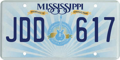 MS license plate JDD617