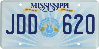 MS license plate JDD620