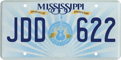 MS license plate JDD622