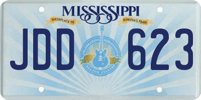 MS license plate JDD623