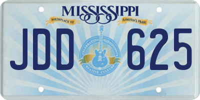 MS license plate JDD625