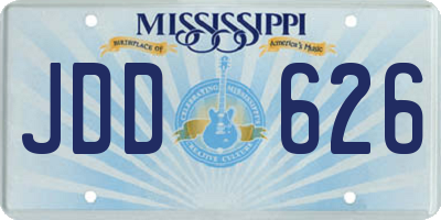 MS license plate JDD626