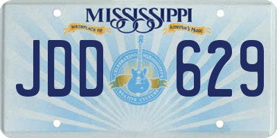 MS license plate JDD629