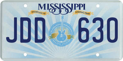 MS license plate JDD630