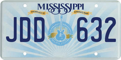 MS license plate JDD632
