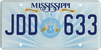 MS license plate JDD633