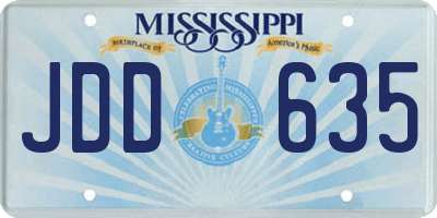 MS license plate JDD635