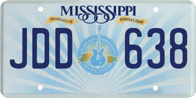 MS license plate JDD638