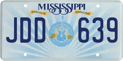 MS license plate JDD639