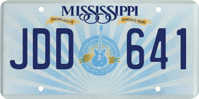 MS license plate JDD641