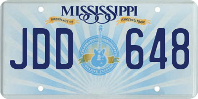 MS license plate JDD648
