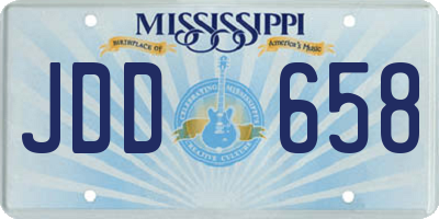 MS license plate JDD658