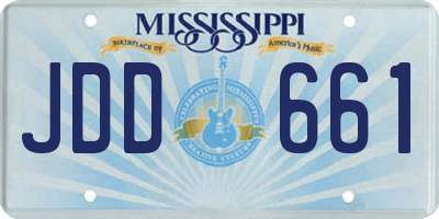 MS license plate JDD661