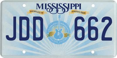 MS license plate JDD662