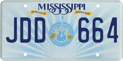 MS license plate JDD664