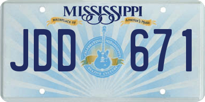 MS license plate JDD671