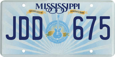 MS license plate JDD675