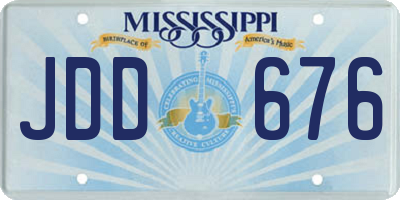 MS license plate JDD676