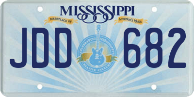 MS license plate JDD682