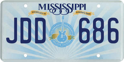 MS license plate JDD686
