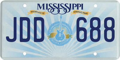 MS license plate JDD688