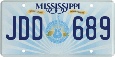 MS license plate JDD689