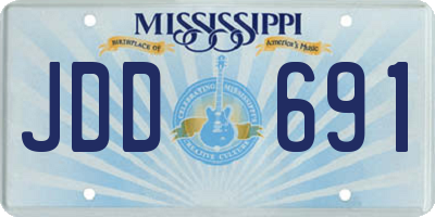 MS license plate JDD691
